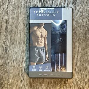 PERRY ELLIS Size Small 3 Pack Woven Boxer Shorts Cotton Blend Assorted‎ Colors